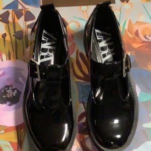Zara Mary Jane size 40 new shoes Patton leather
